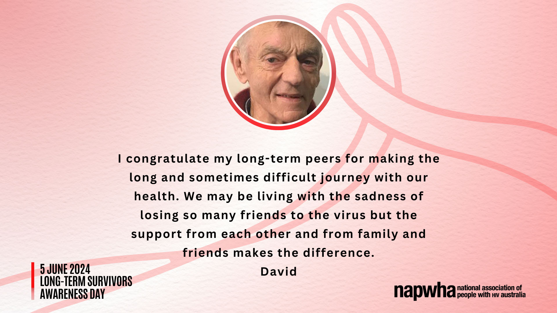 Long-Term Survivors Awareness Day quote from David