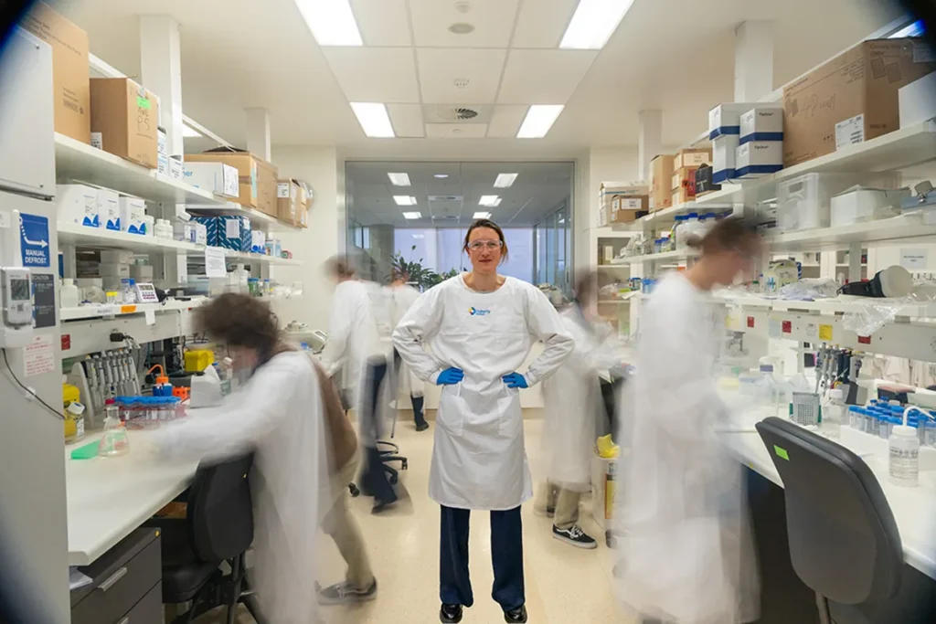Dr Paula Cevaal researching mRNA Tat latency-reversal therapy as a potential HIV cure at the Peter Doherty Institute for Infection and Immunity.